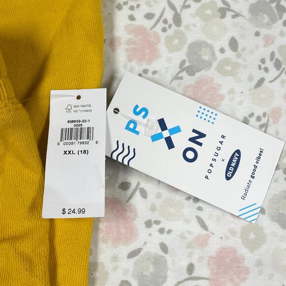 Old Navy Popsugar X Sweatpants, Girls XXL (18) Yellow High Waist NWT - Picture 2 of 15